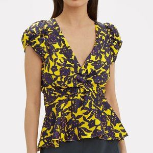 NWT A.L.C. Silk Aya Peplum Top